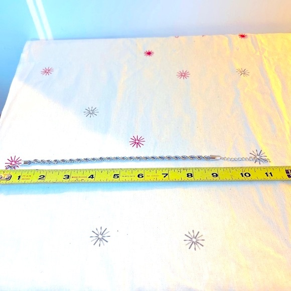 Water Resistant Silver Rope Chain Anklet *NEW* - Picture 4 of 5